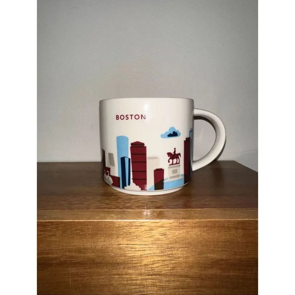 Starbucks Mug Boston You Are Here 2016 14oz Coffee Cup Blue